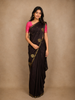 Dark Brown Gold Butta Woven Kanchipuram Silk Saree