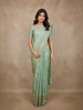 Pastel Green Butta Woven Pure Kanchipuram Silk Saree with Zari Border