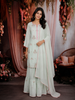 Mint Green Floral Embroidered Cotton Sharara Salwar Suit
