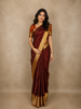 Brown Butta Woven Pure Kanchipuram Silk Saree
