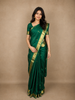 Dark Green Butta Woven Pure Kanchipuram Silk Saree