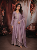 Light Lavender Floral Sequins and Beads Embroidered Design Tissue Organza Salwar with Dupatta
