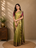 Green Floral Woven Pure Kanchipuram Silk Saree