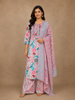 Ivory Pink Multicolor Floral Printed Cotton Salwar Suit