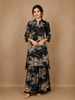 Black Floral Design Printed Cotton Salwar Suit