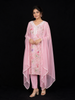 Pink Straight Cut Salwar Suit for Girls Adorned with Beads and Floral Design With Dupatta