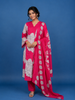 Rani Pink Floral Design Printed Cotton Salwar Suit