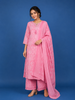 Pink Floral Mottif Printed Cotton Salwar Suit