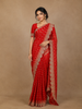 Red Butta Woven Design Banarasi Silk Saree