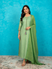 Green Embroidery Kurti along with Dupatta