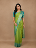 Parrot Green Butta Woven Design Pure Kanchipuram Silk Saree