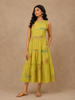 Light Olive Green Floral Design Cotton Kurti