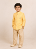 Golden Glow Indo Western Sherwani With Embossed Design