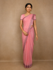 Pink Sequins Design Satin Saree