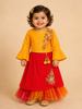 Mustard Yellow Lehenga Enhanced in Embroidery and Stones