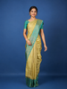 Pale Gold Tree Design Zari Woven Soft Silk Saree