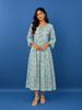 Ivory Floral Designed Cotton Kurti