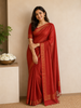 Maroon Checkered Woven Pure Kanchipuram Silk Saree