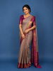 Multicolor Checkered Woven Korvai Pure Kanchipuram Silk Saree