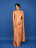 Light Peach Geometric Design Zari Woven Soft Silk Saree