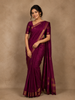 Purple Butta Woven Design Pure Kanchipuram Silk Saree