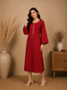 Maroon Floran Design Cotton Kurti