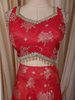Cherry Pink Floral Zari Embroidered Design Semi Silk Lehenga with Matching Dupatta