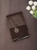 Choco Brown Floral Zari Woven Design Art Silk Saree