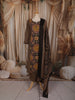 Choco Brown Traditional Printed Design Cotton Straight Cut Salwar Suit with Dupatta