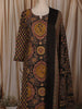 Choco Brown Traditional Printed Design Cotton Straight Cut Salwar Suit with Dupatta