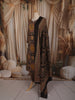 Choco Brown Traditional Printed Design Cotton Straight Cut Salwar Suit with Dupatta