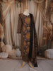 Choco Brown Traditional Printed Design Cotton Straight Cut Salwar Suit with Dupatta