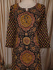 Choco Brown Traditional Printed Design Cotton Straight Cut Salwar Suit with Dupatta