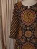 Choco Brown Traditional Printed Design Cotton Straight Cut Salwar Suit with Dupatta