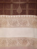 Chocolate Brown Checked Zari Woven Design Art Silk Saree with Contrast Border