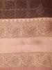 Chocolate Brown Checked Zari Woven Design Art Silk Saree with Contrast Border