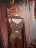 Chocolate Brown Floral Cutdana Beads and Sequins Embroidered Design Organza Indo Western Palazzo Suit with Choker Dupatta