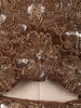 Chocolate Brown Floral Cutdana Beads and Sequins Embroidered Design Organza Indo Western Palazzo Suit with Choker Dupatta