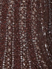 Chocolate Brown Heavy Sequins and Silver Beads Embroidered Design Net Mermaid Bridal Lehenga with Matching Choker Dupatta