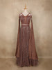 Chocolate Brown Sequins and Bead Embroidered Net Mermaid Lehenga Set