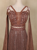 Chocolate Brown Sequins and Bead Embroidered Net Mermaid Lehenga Set