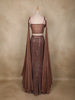 Chocolate Brown Sequins and Bead Embroidered Net Mermaid Lehenga Set