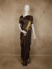 Chocolate Brown Striped Woven Design Pure Kanchipuram Silk Saree with Zari Border