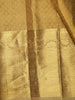 Classic Antique Gold Zari Woven Design Pure Kanchipuram Silk Saree with Zari Border