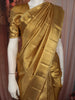 Classic Antique Gold Zari Woven Design Pure Kanchipuram Silk Saree with Zari Border