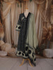 Classic Black Abstract Printed Design Cotton Anarkali Salwar Suit with Dupatta