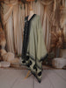 Classic Black Abstract Printed Design Cotton Anarkali Salwar Suit with Dupatta