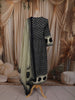 Classic Black Abstract Printed Design Cotton Anarkali Salwar Suit with Dupatta