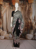 Classic Black Abstract Printed Design Semi Silk Fancy Saree with Floral Border