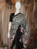 Classic Black Abstract Printed Design Semi Silk Fancy Saree with Floral Border
